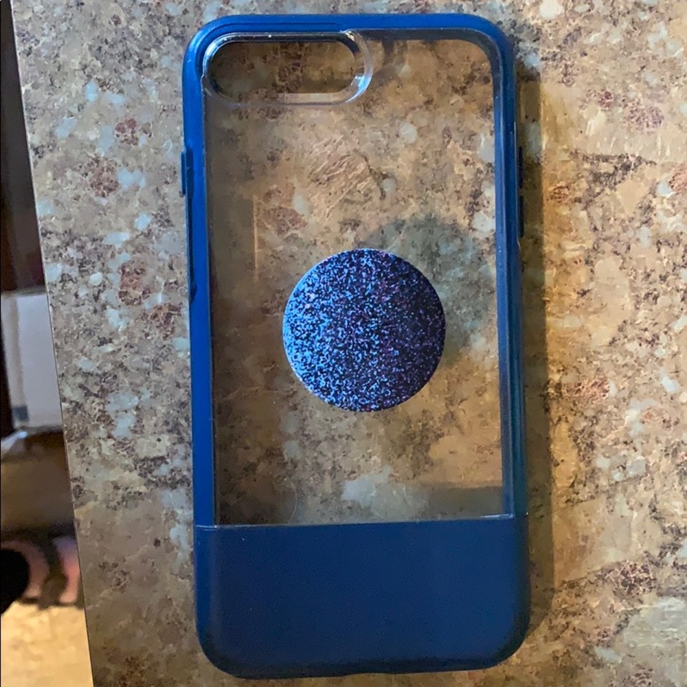 🌀Navy Blue/Clear back OtterBox iPhone 8plus 🌀